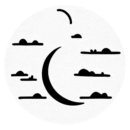 Lake Forest Night Sky Moon