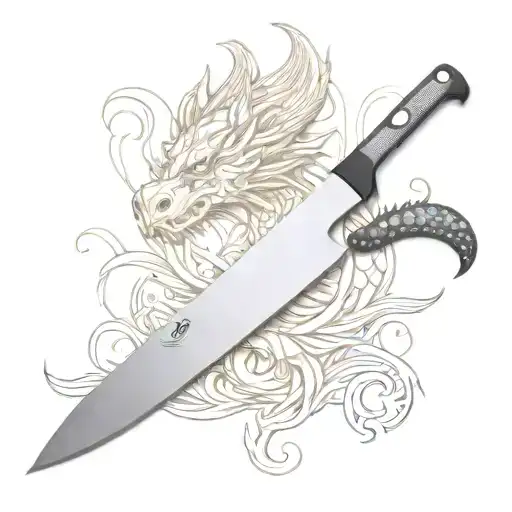 Cuber Dragon Chef Knife With Sharpening