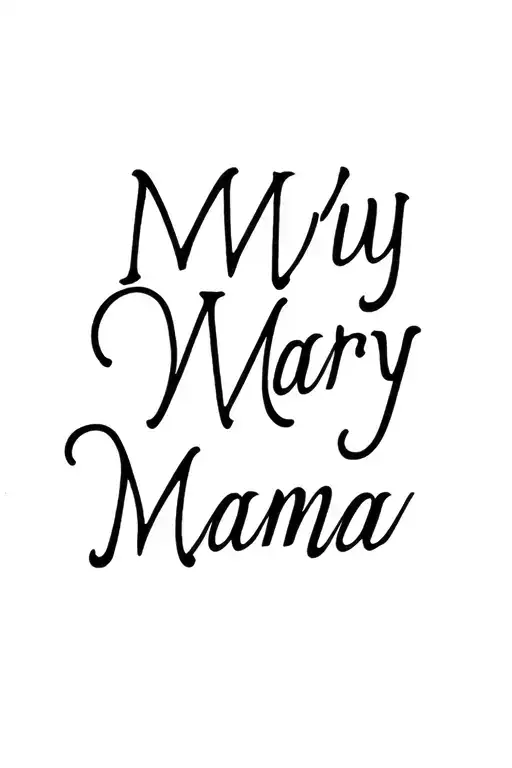 Mary Mama Ambigram