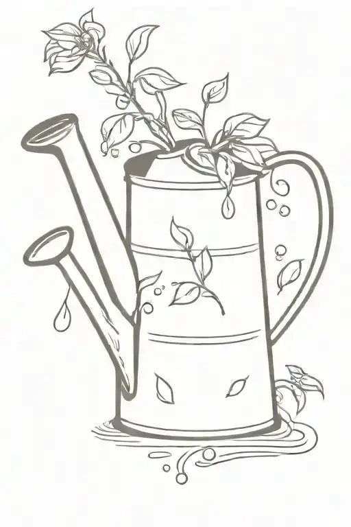 Watering Can Pouring Water