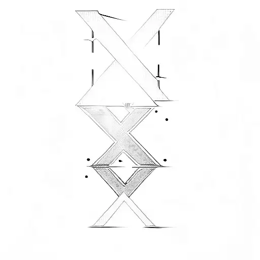 3D Letters With Negative Space And Hearts In The Begative Space Of Xx