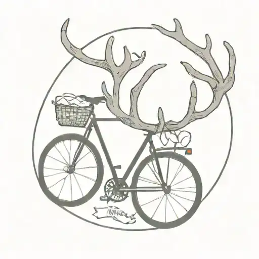 Bicycle Handlebars With Deer Antlers