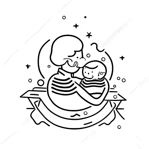 A Dad Holding His New Born Son