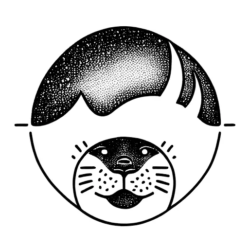 Harbour Seal Poking Its Head Out Of The Ocean