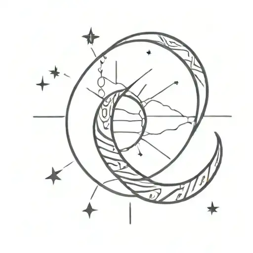 Sun Moon Orbiting Each Other