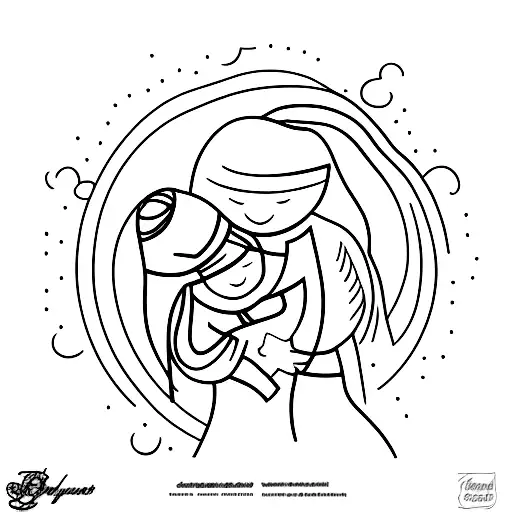 Mother And Daughter One Line