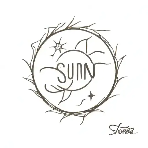 Sun And Name Written