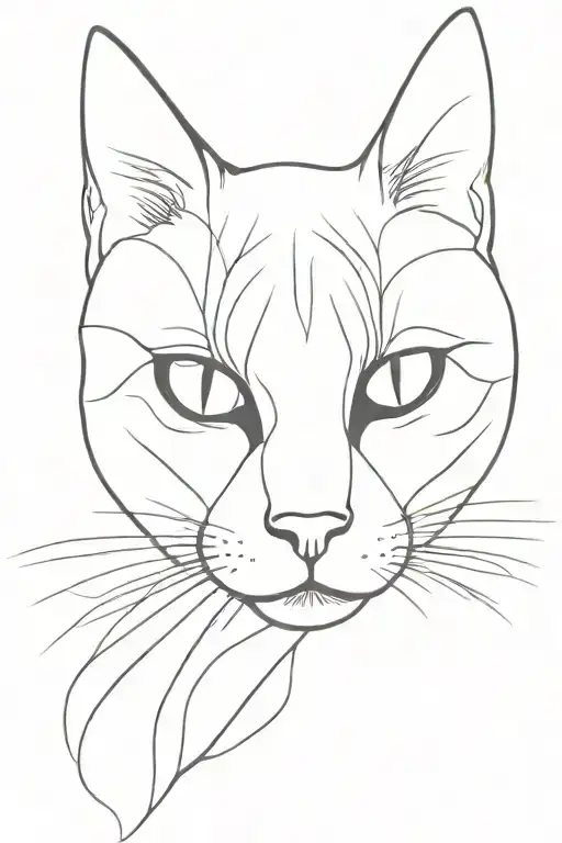 Black Cat Laying Face