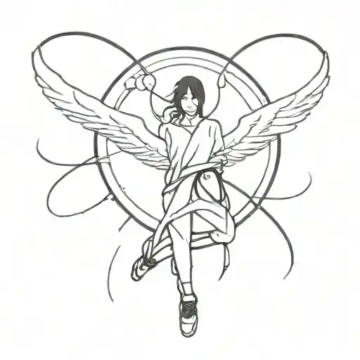 The Falling Angel With Itachi Sharingan