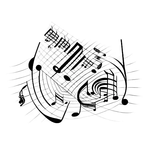 A Sheet Music Staff With Notes Forming A Meaningful Word Or Phrase