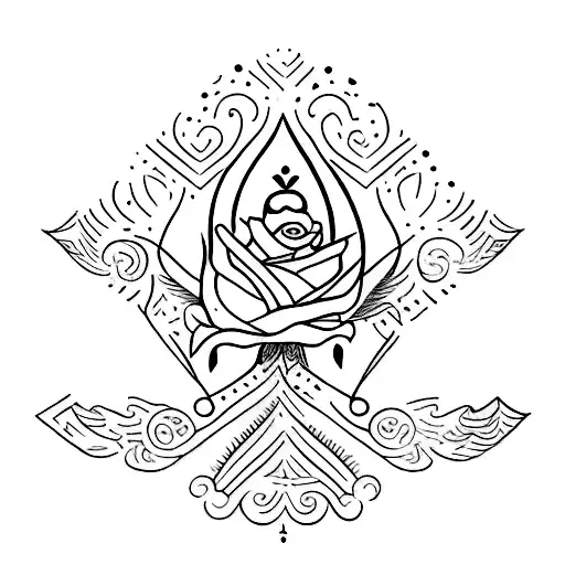 Small Dagger With Word Beauty In It