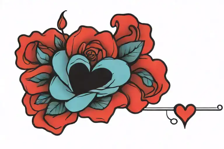 Roses And Heart Shape