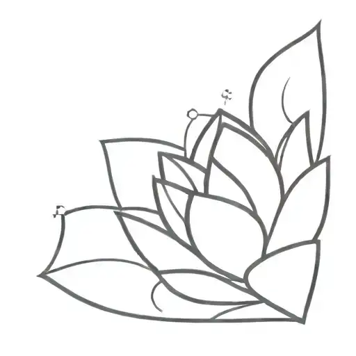 Lotus Flower With Points Of Light