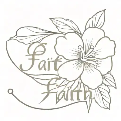 Sampaguita Flower With Word Faith