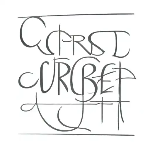 The Word Curse In Cool Font