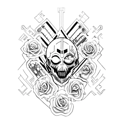 Resident Evil Tattoo Style Cyber Sigilism