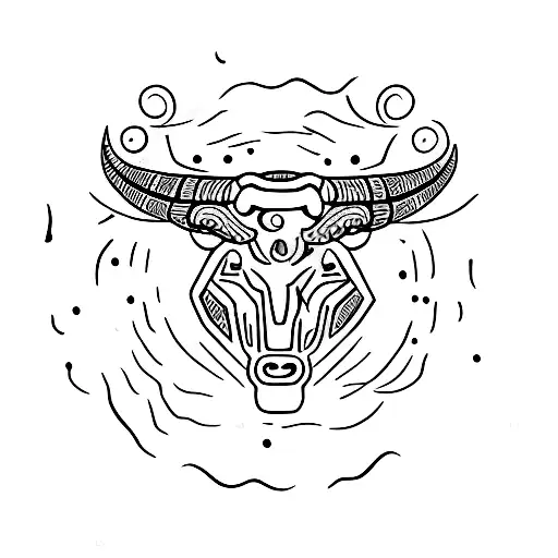 Taurus Zodiac In Dry Mud