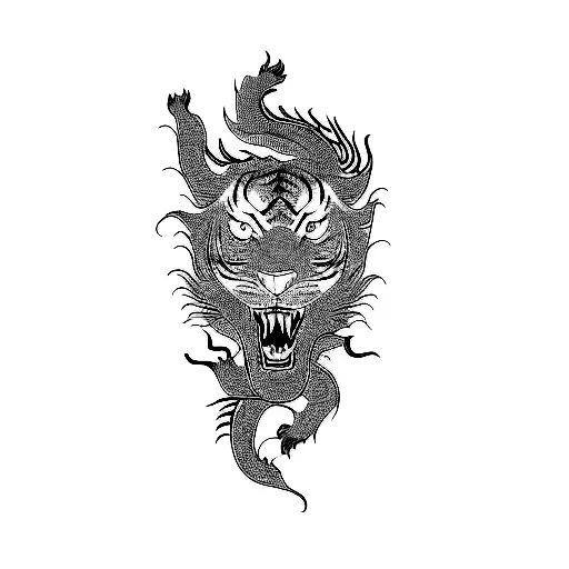 Half Dragon And Half Tiger Afce