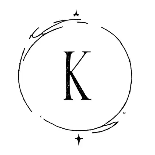 Moon And K Name Letter