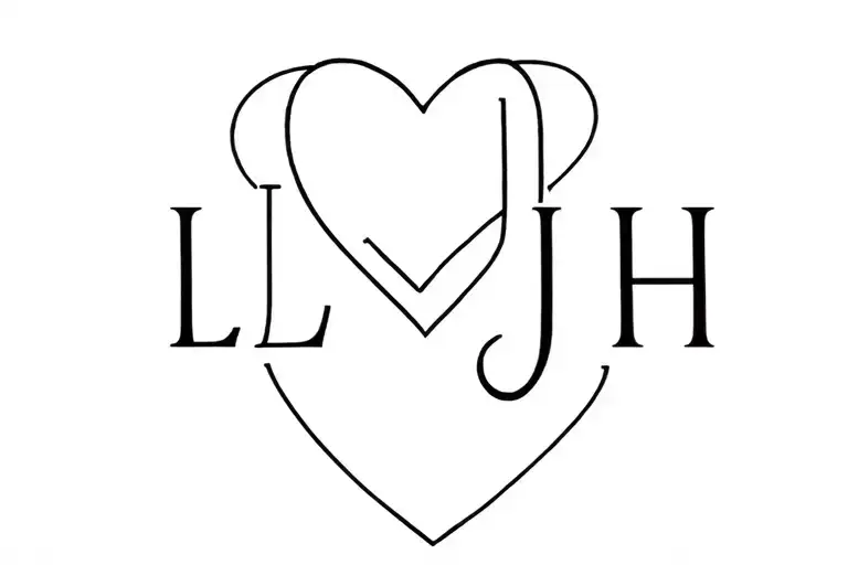 Lh Initial Ih Initial Jh Initial With Heart