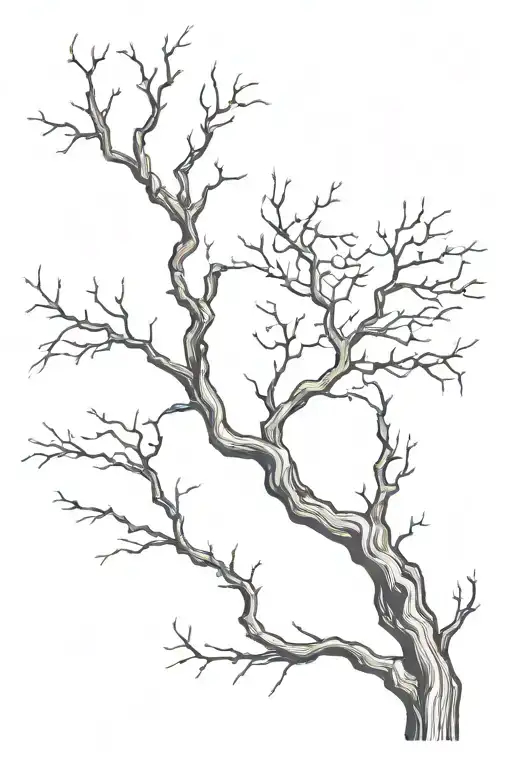 New Branch Growing On An Old Tree