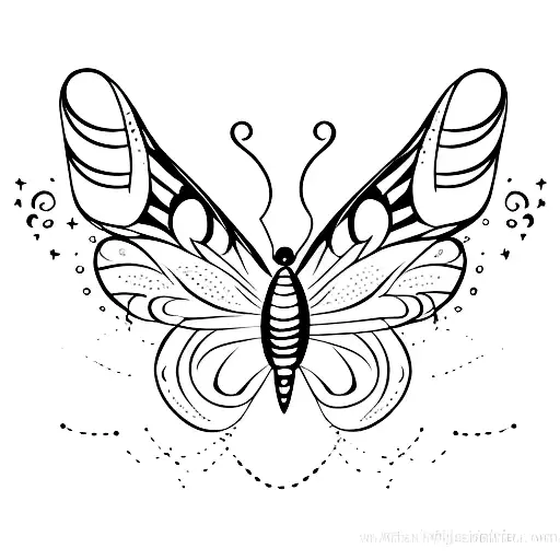 Butterfly Wings And Stars And Water