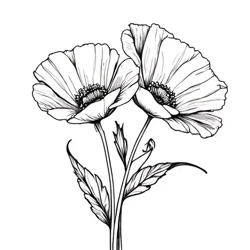 Floral Art Poppies Flower Blooming