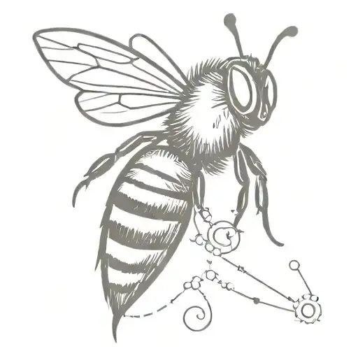 Minimalistic Bee Flying