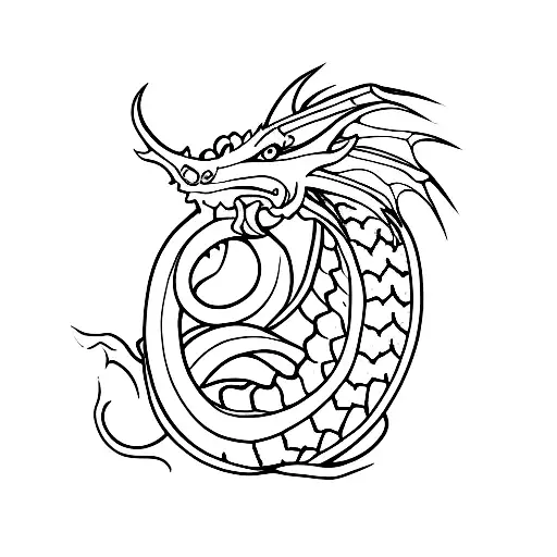 Welsh Dragon And Surfing Wave