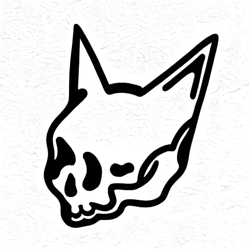 Black Cat Skull