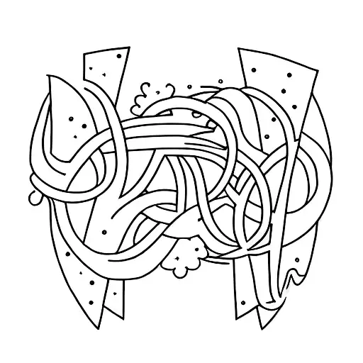 A Minimalist Tattoo Of Your Best Friends' Initials Arranged In A Unique And Artistic Way