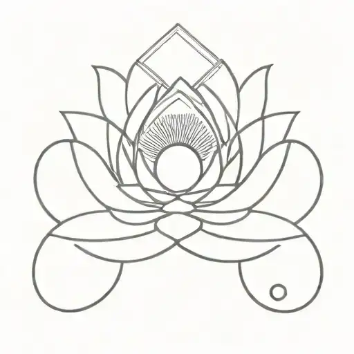 Lotus Flower And Eye Of Osiris