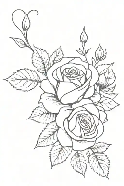 Rose And Violet Flowers Wrapped