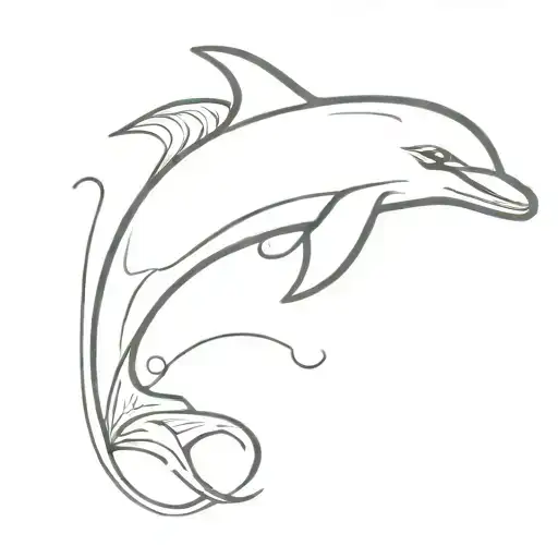 Dolphin With Tail Raised Up