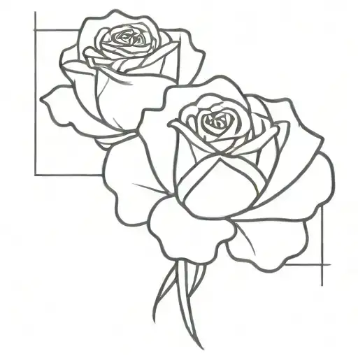 Minimalist Rose Geomtric