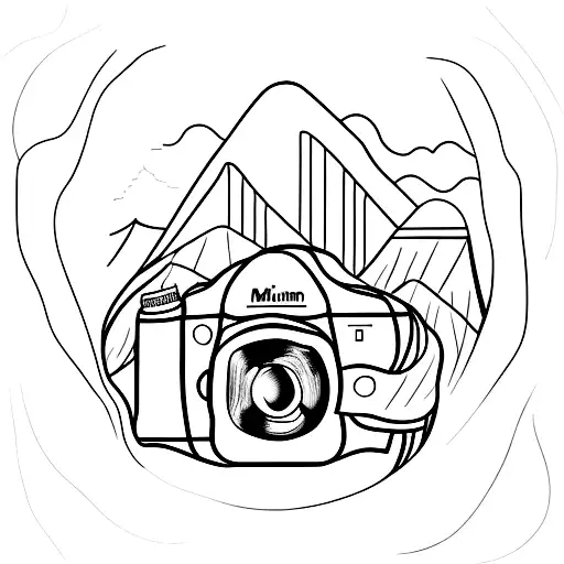 Mountain Scene And Camera