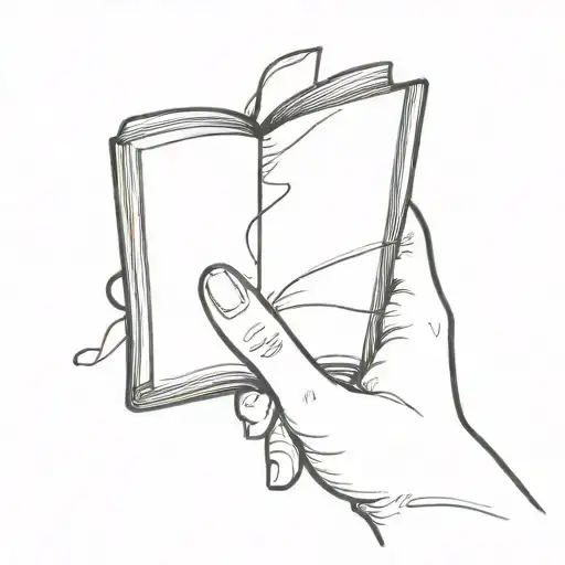 Hand Holding A Book Open In Front