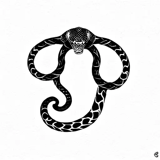 Medusa With Thick Vipers And Snakes Snarling Unruly