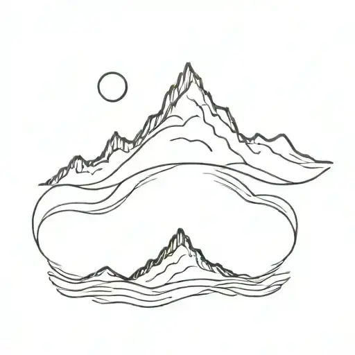 Breast A Mountain Peak And An Ocean Wave Small