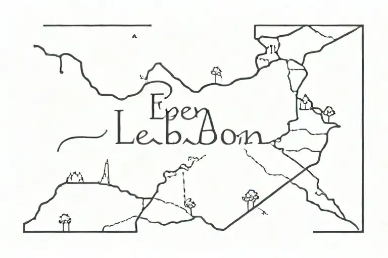 Family Word With F Letter Replaced By Lebanon Map