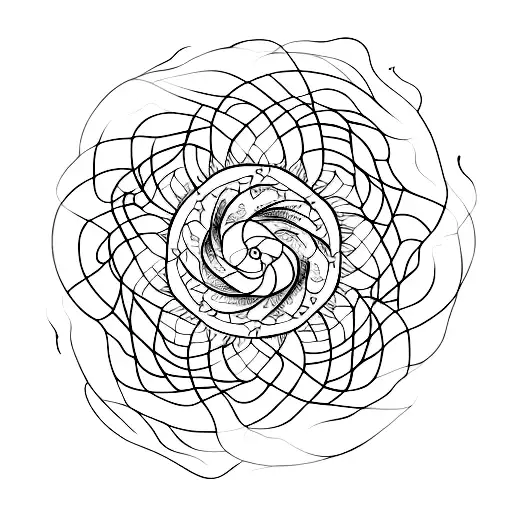 A Fine Line And Very Minimalistic Lilypad With An Abstract Design That Represents The Soul