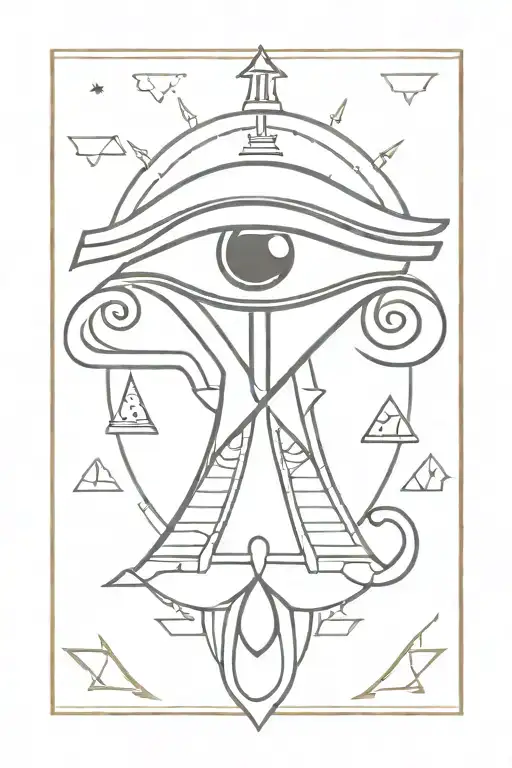 Egyptian Motives Centered Around The Eye Of Horus