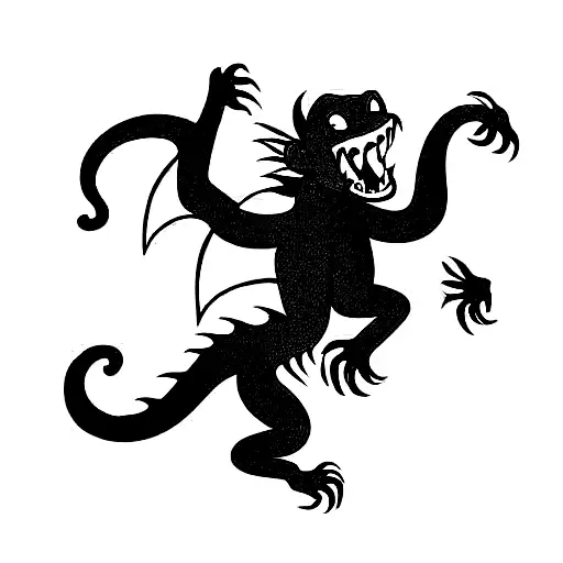 Dragon Fighting A Monkey