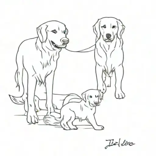 My 8 Years Old Boy And Golden Retriever Dog