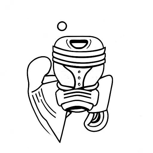 A Minimalist Tattoo Of A Boxing Glove Holding A Book With The Title 'Hardwork'