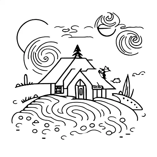 A Serene Moonlight Scene With A Solitary Figure Dancing Under A Tree