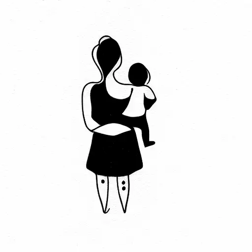 Mother Hold Daughter And Father Hold Daughter