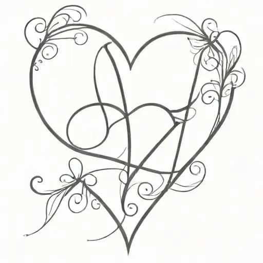 Heart With Initials Rhd