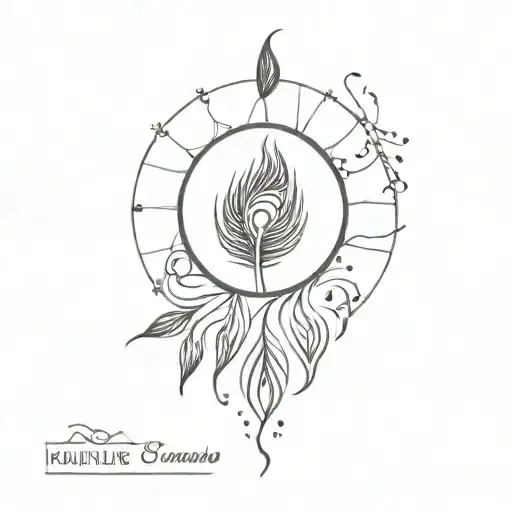 Sun And Peacock Feathers