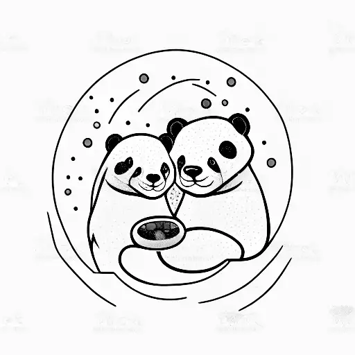 Pixelated Otter & Panda